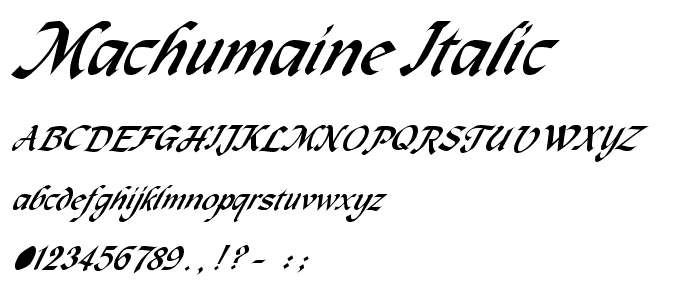 MacHumaine Italic font